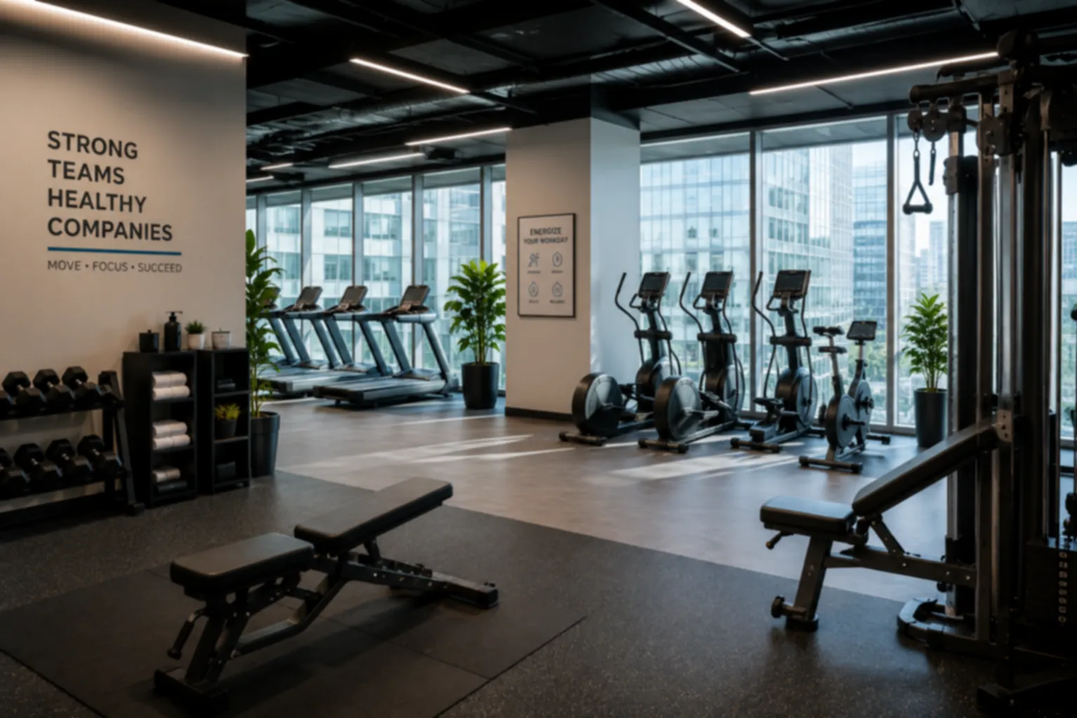 Corporate fitness center equipment service